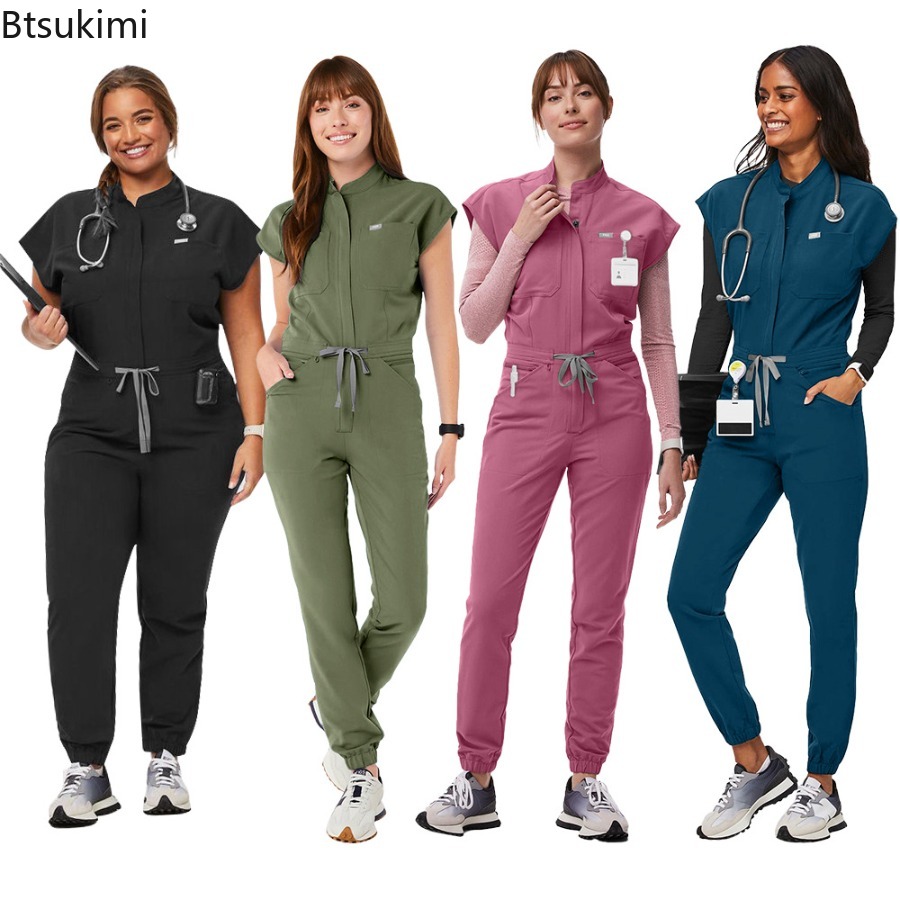 ファッションジッパージャンプスーツ医療制服医療サービス看護ロ - Medical Lab Uniform のレビューと価格