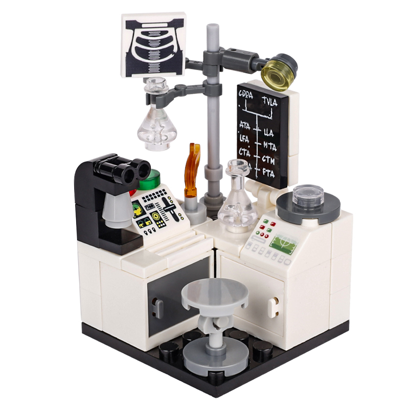 Moc-Cityラボラボビルディングブロックキット、フック、 - Medical Lab Microscope のレビューと価格