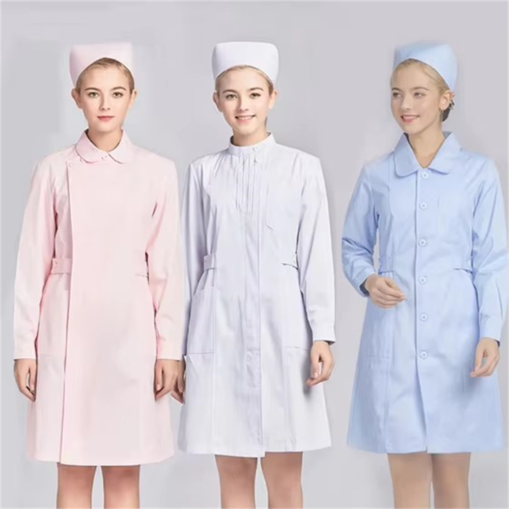 新しい純粋な綿通気性白制服コート研究室作業服美容院制服歯科ケ - Medical Lab Uniform のレビューと価格