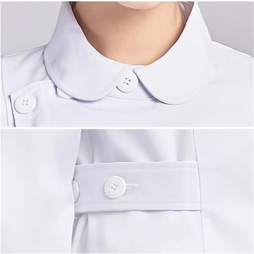 新しい純粋な綿通気性白制服コート研究室作業服美容院制服歯科ケ - Medical Lab Uniform のレビューと価格