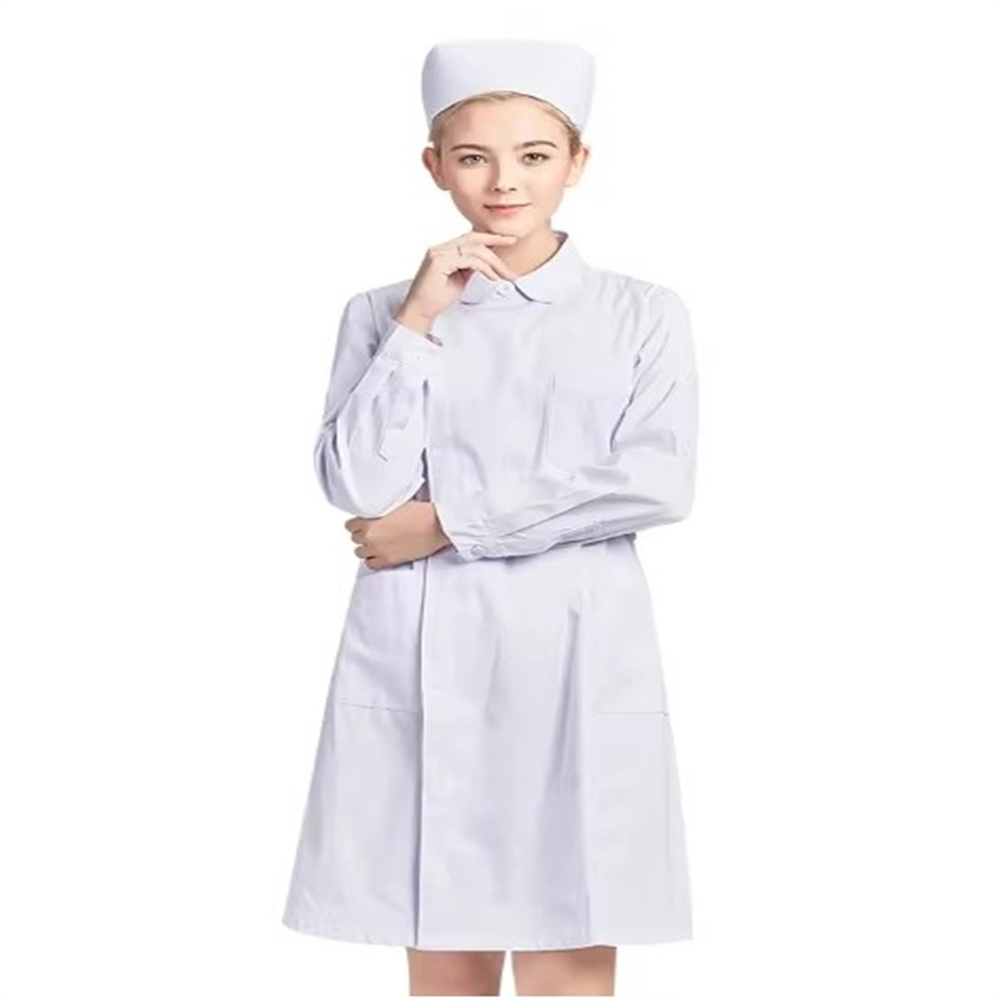 新しい純粋な綿通気性白制服コート研究室作業服美容院制服歯科ケ - Medical Lab Uniform のレビューと価格