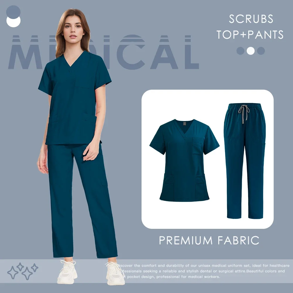 病院臨床作業服歯科スクラブセットストレートパンツ制服女性医療 - Medical Lab Hospital のレビューと価格