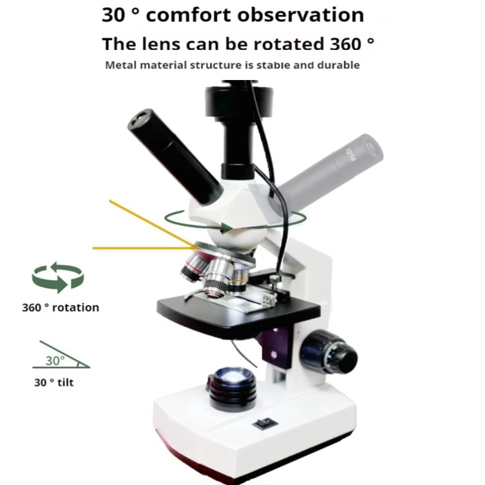 トップセラーHDスクリーンデジタル顕微鏡双眼生物顕微鏡400 - Medical Lab Microscope のレビューと価格