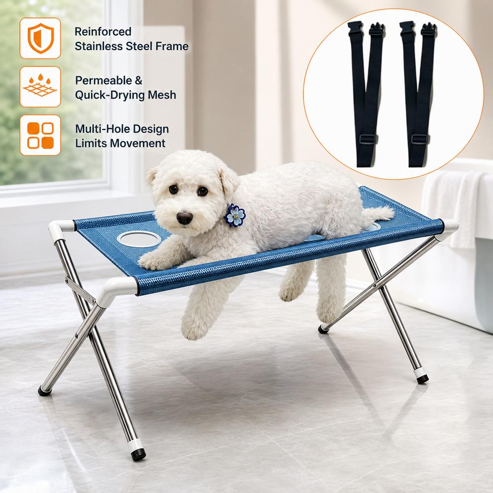 通気性のあるメッシュ製ペット用バススタンド、折りたたみ式猫犬 - Water Bath Laboratory のレビューと価格