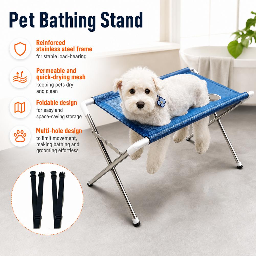 通気性のあるメッシュ製ペット用バススタンド、折りたたみ式猫犬 - Water Bath Laboratory のレビューと価格