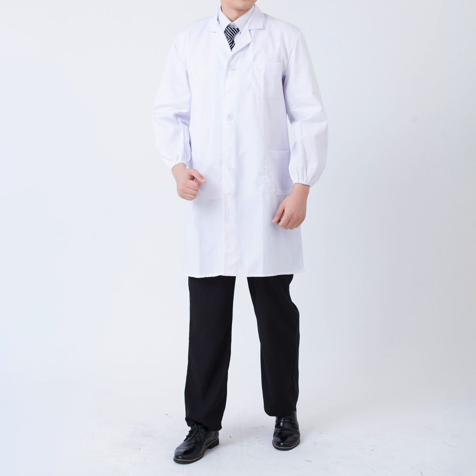 医学生白い白衣、伸縮性のある袖口付き、病院科学者学校向けの肌 - Medical Lab Hospital のレビューと価格